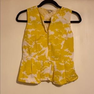 Adorable Yellow Peplum Top